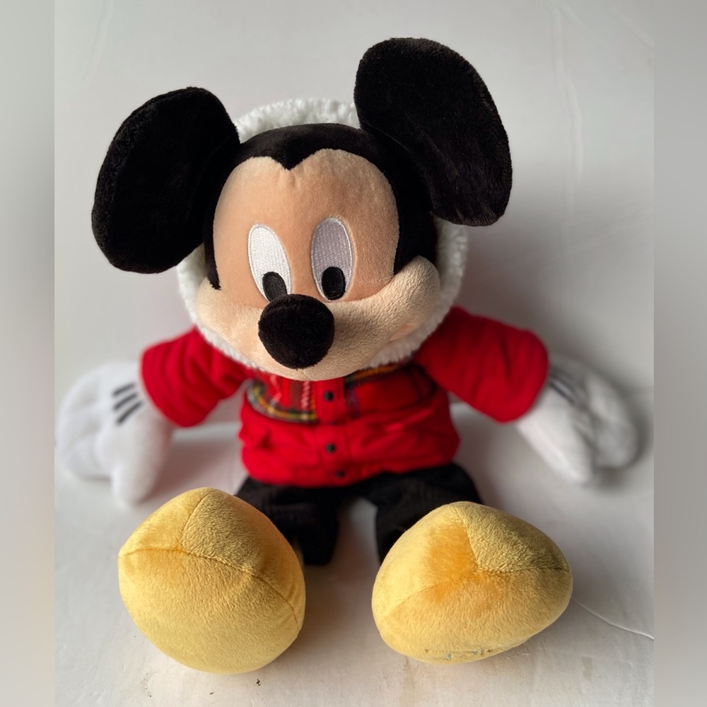 Vintage Mickey Mouse Christmas Santa Suit 16” Plush Holiday Collectible